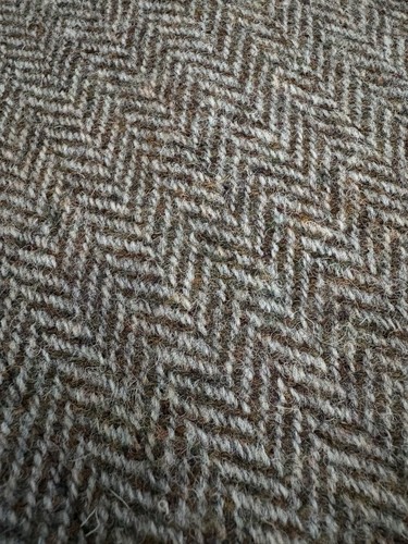 Harris Tweed Men’s Blazer Jacket Elbow Patches Brown Green Herringbone Brown 48 - Picture 9 of 14