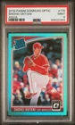 2018 Panini Donruss Optic Shohei Ohtani Aqua /299 RC Rated Rookie #176 PSA 9