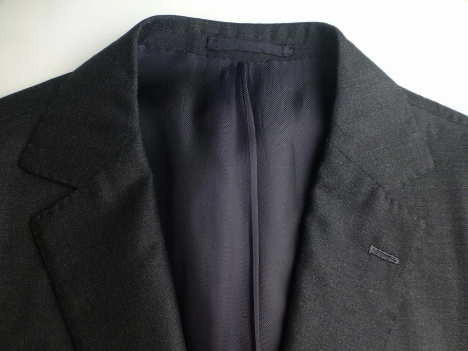 Новый без ценников костюм Луиджи Боррелли 52R/42R W36 серый новый Италия твердый Неаполь манжеты хирурга - Изображение 2 из 4