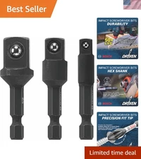 3-Piece 1/4 In. Hex Impact Socket Adapter Set for Optimal Performance