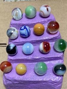 Fifteen Gorgeous Vintage Mixed Marbles, 5/8”(+r-) M/ NM