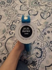 Rotex 440 Vintage Label Maker Blue Green Turquoise 3/8 1/2 Dual Track