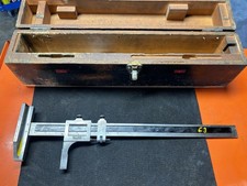 Starrett No.454 18 Vernier Height Gauge With Original Wood Case Made In USA