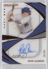 2021 Panini Immaculate Shadowbox Signatures Red 36/49 Pete Alonso Auto 0tw4
