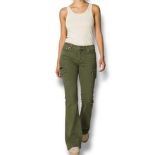 Vintage y2k Betsey Johnson Low Rise Bootcut Army Pants sz M