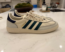 Adidas Handball Spezial Originals Men's Off White/Green/Navy Leather US size 11