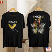 Maroon 5 Tour 2025 T-Shirt Love Is Like Vintage Concert Band Tee Unisex