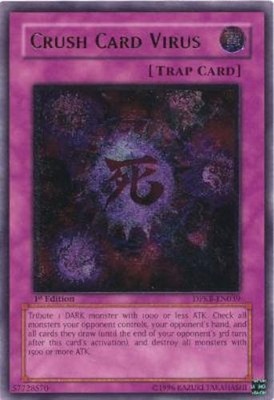 Yugioh! LP Crush Card Virus - DPKB-EN039 - Ultimate Rare - 1st Edition Lightly P