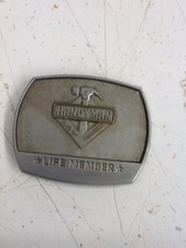 Vintage 1996 Handyman Club of America Life Member Brass Belt Buckle X-Mas GIFT