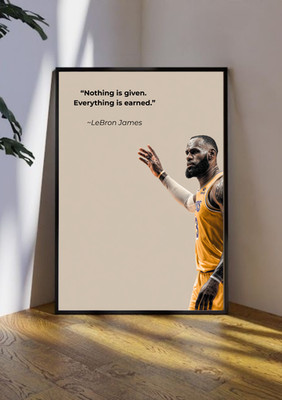 LeBron James Zitat Wandbild | Basketball Motivation Poster | Schwarz-Weiß S