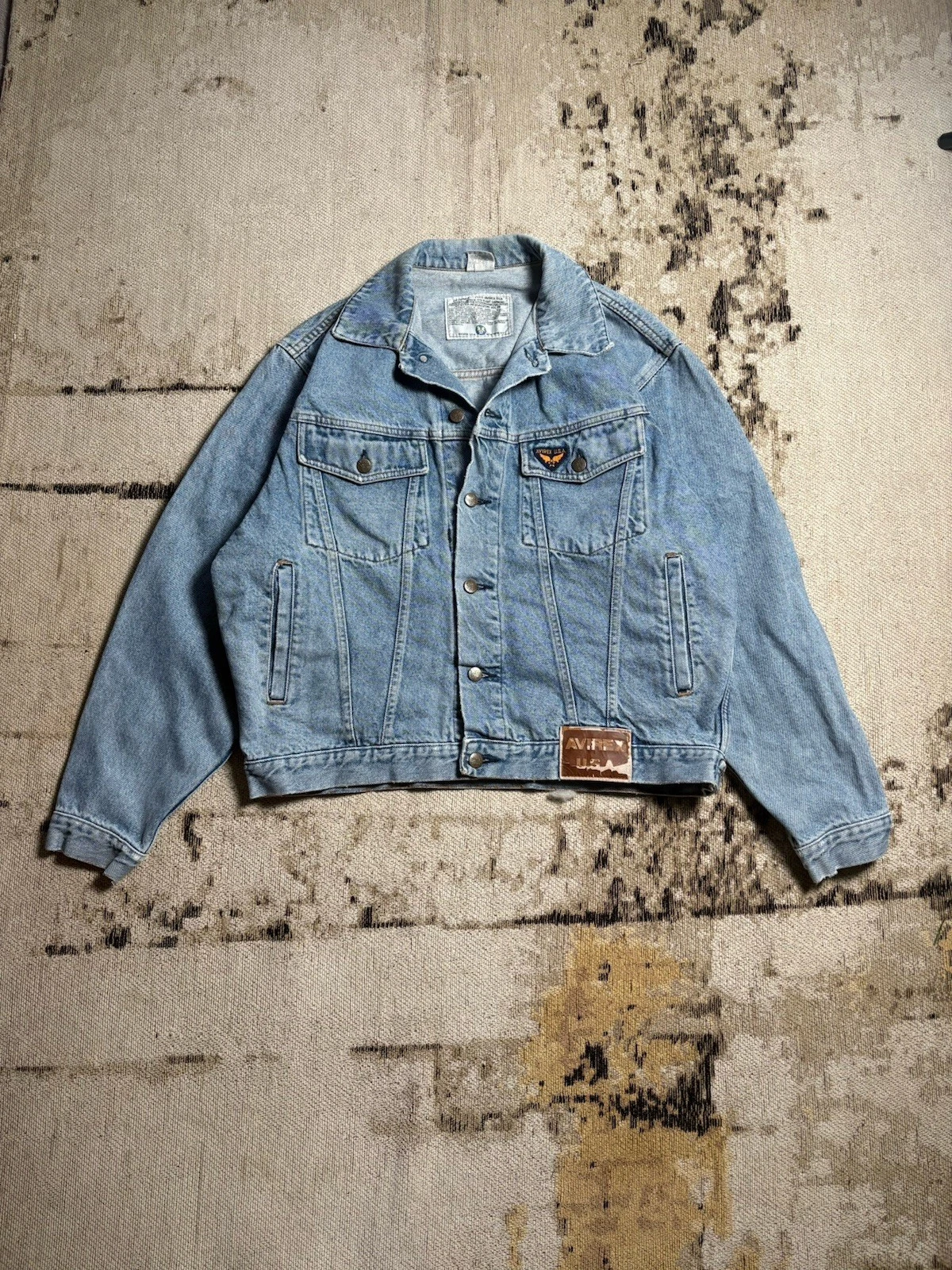 Vintage 90s Avirex Denim Jacket size L