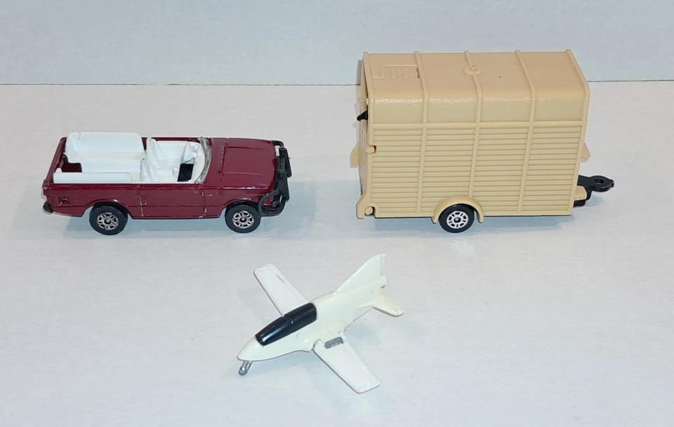 CORGI James Bond 007 Octopussy Range Rover Horse Box Acrostar Jet E3019 1982 - Bild 3 von 4