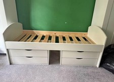 Large Cot Bed with Drawers In White  (Delivery Available)