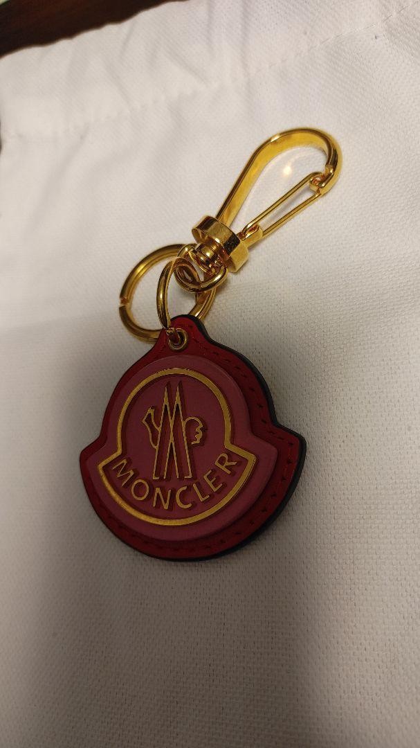 Moncler Leather Keychain Red & Pink Gold logo Stylish Bag