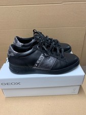 GEOX Black & Grey Trainers BNWT UK 4 RRP £100 CG N21
