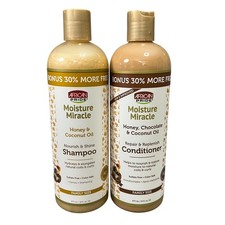 African Pride Moisture Miracle Shampoo  Conditioner Set 16oz   Honey  Coconut