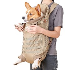 FLAdorepet Dog Carrier Tactical Backpack for Small Medium Dogs,Soft Hands-Fre...