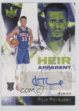 2023-24 Panini Court Kings Heir Apparent /125 Filip Petrusev #HA-FPE Auto s5j