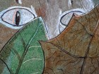 ACEO ORIGINAL Tabby Cat “Behind the Leaves” Artist Jacob Landis 2026 Acrylic — photo 3