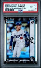 YOSHINOBU YAMAMOTO RC 2024 BOWMAN CHROME 1999 25TH ANNIVERSARY REFRACTOR ROOKIE