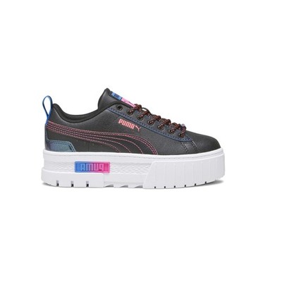 PUMA Mayze Cosmic Platform Lace Up  Youth Girls Black Sneakers Casual Shoes 3947