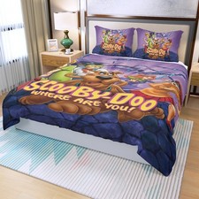 Scooby-Doo, Where Are You Print Duvet Cover Set 3Pcs Quilt Cover  Pillowcase