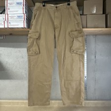 Vintage Ralph Lauren POLO Jeans Co Cargo Pants Snap Pockets Outdoor 34x30 Tan