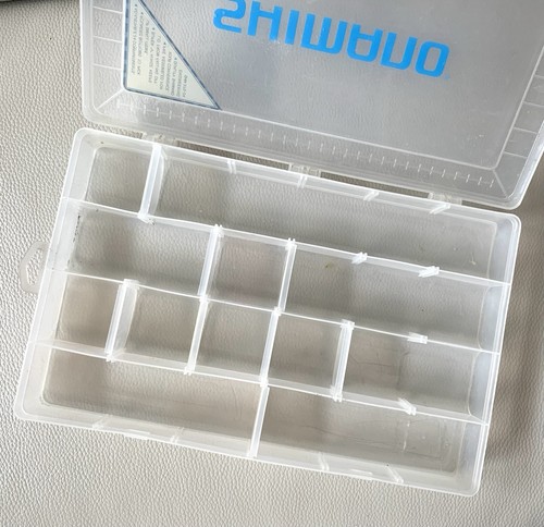 Vintage Shimano Clear Plastic Fishing Lure Tackle Box Component SHM-370-24 13.5" - Picture 5 of 6