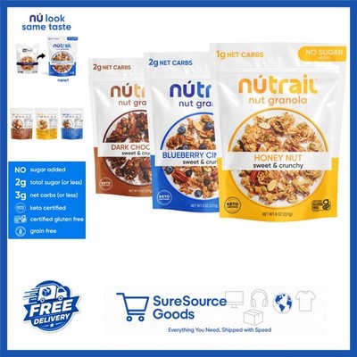 Healthy Nut Granola Cereal Variety Pack No Sugar Added Gluten Free 3 Count