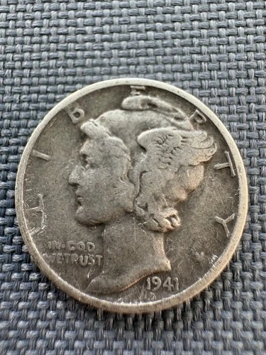 1941 Mercury Dime | 90% Silver | Exact Coin Shown | Good Condition | COA | #349
