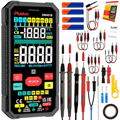 Multimeter 6000 Counts Digital Multimeter TRMS Smart Electrical Tester AC DC ...