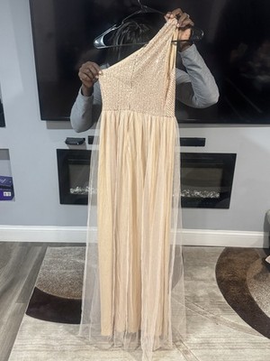 Beige Chiffon One Shoulder Sleeveless Bridesmaid Dress Regular Size | eBay Beige Chiffon One Shoulder Sleeveless Bridesmaid Dress Regular Size | eBay