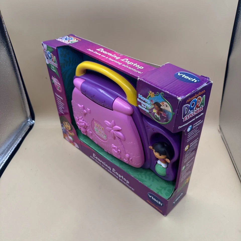 VTech Dora The Explorer Carnaval Time Learning Laptop RARE - Image 2 of 4