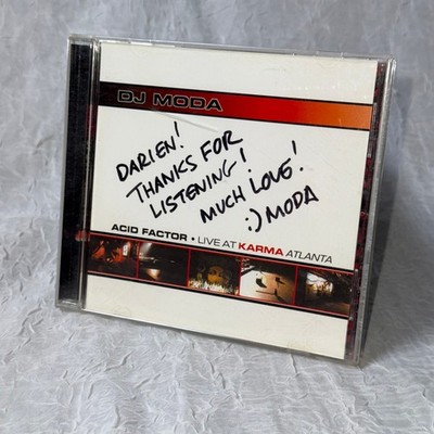 DJ Moda Acid Factor Live Karma Atlanta SIGNED Trance CD RARE Promo DJ Set HTF