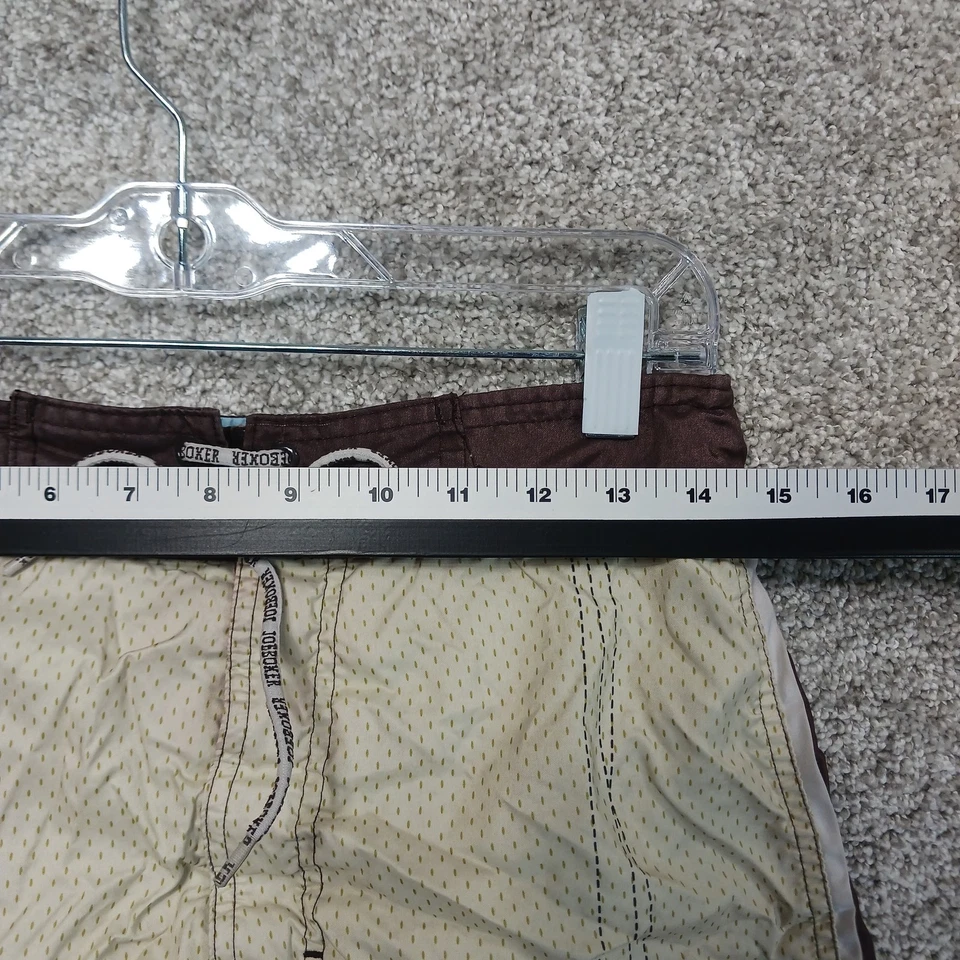 Joe Boxer Shorts Mens Small Blue Brown Graphic Swim Trunks Boardshorts Polyester - Image 4 of 4