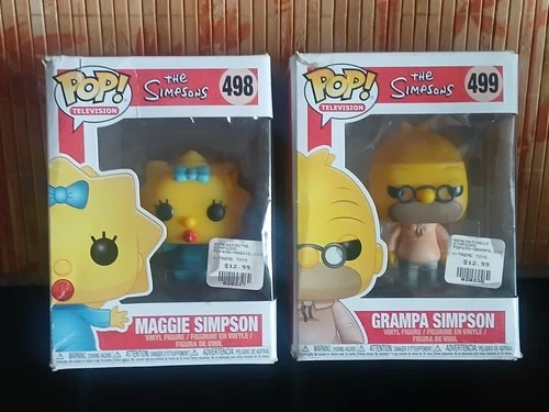 Funko Pop 'Television' GRAMPA SIMPSON Vinyl Figures # 498& #499  Maggie Simpson
