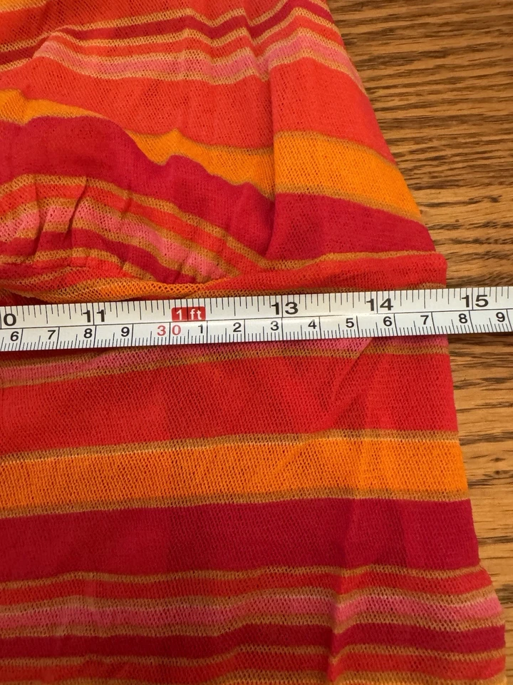 Vestido sin Mangas Victoria's Secret Rosa y Naranja Malla Transparente Y2K Babydoll Talla L Usado en Excelente Condición Foto 3 de 4