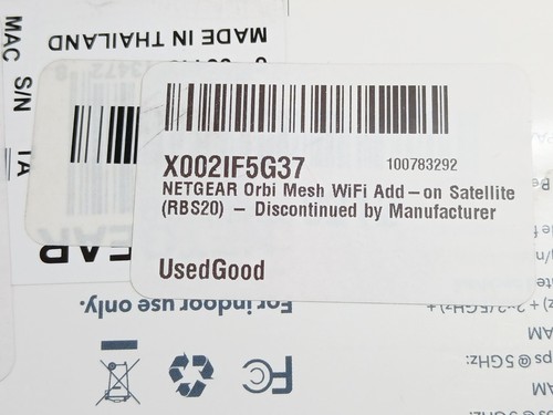 Netgear Orbi RBS20 Tri-Band WiFi Satellite Mesh Extender – Open Box - Picture 4 of 5