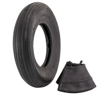 Marathon 4.80/4.00-8" Ribbed Tread Pneumatic Air-Filled Tire and Inner Tube Set