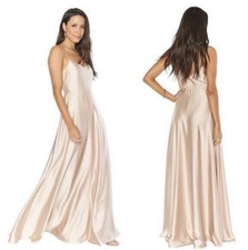 Show Me Your MuMu Faith Maxi Dress in Champagne Luxe Satin Princess Size XXS