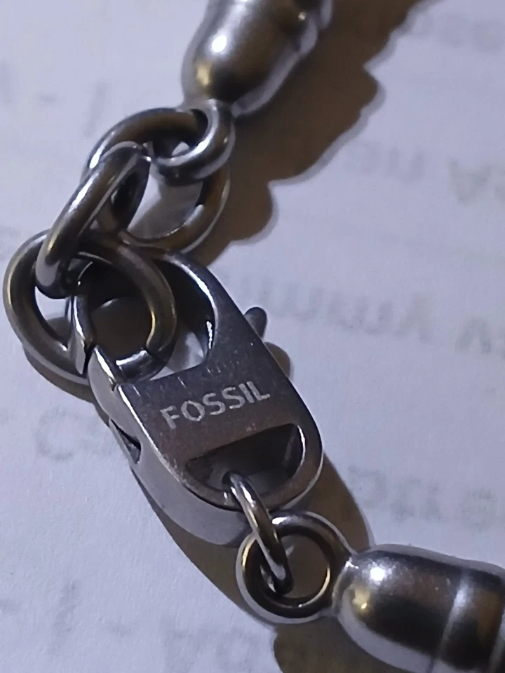 geflochtenes Lederarmband Herren Fossil ca 21 cm lang - Bild 4 von 4