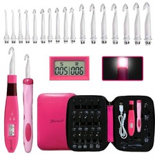 Yarniss 17 Size Counting Crochet Hooks Set, Light Up Crochet Hooks for Stitch 