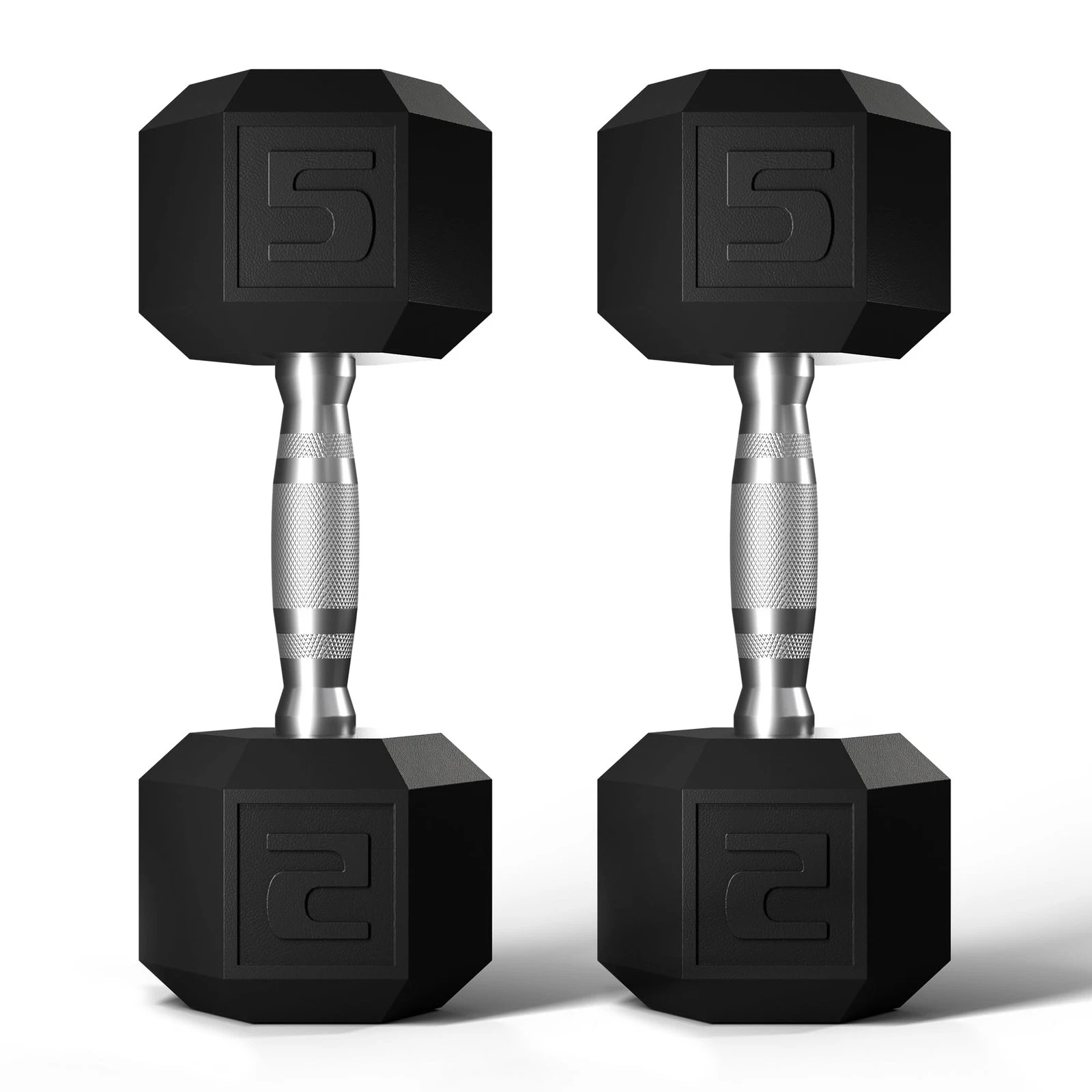 Hex Dumbbells Set Rubber Coated Hand Weights Exercise & Fitness for Home Gym ...