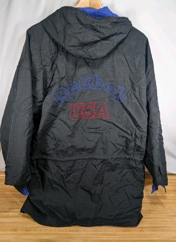 Chaqueta Reversible Natación Equipo Olímpico de Estados Unidos Para Hombre Talla Grande Barcelona Reebok Rara Foto 3 de 4