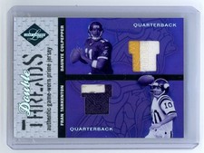 2003 Leaf Limited Threads Daunte Culpepper Fran Tarkenton Dual GU Patch 1/10
