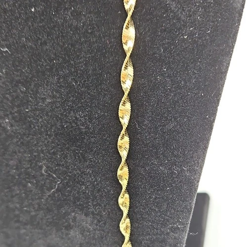 Bellezza Gold Vermeil 925 Silver Twisted Rope Chain Necklace Made in Italy image 6