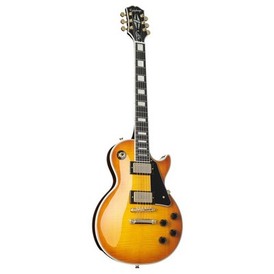 Epiphone Les Paul Custom Figured Iced Tea Burst - Single Cut E-Gitarre