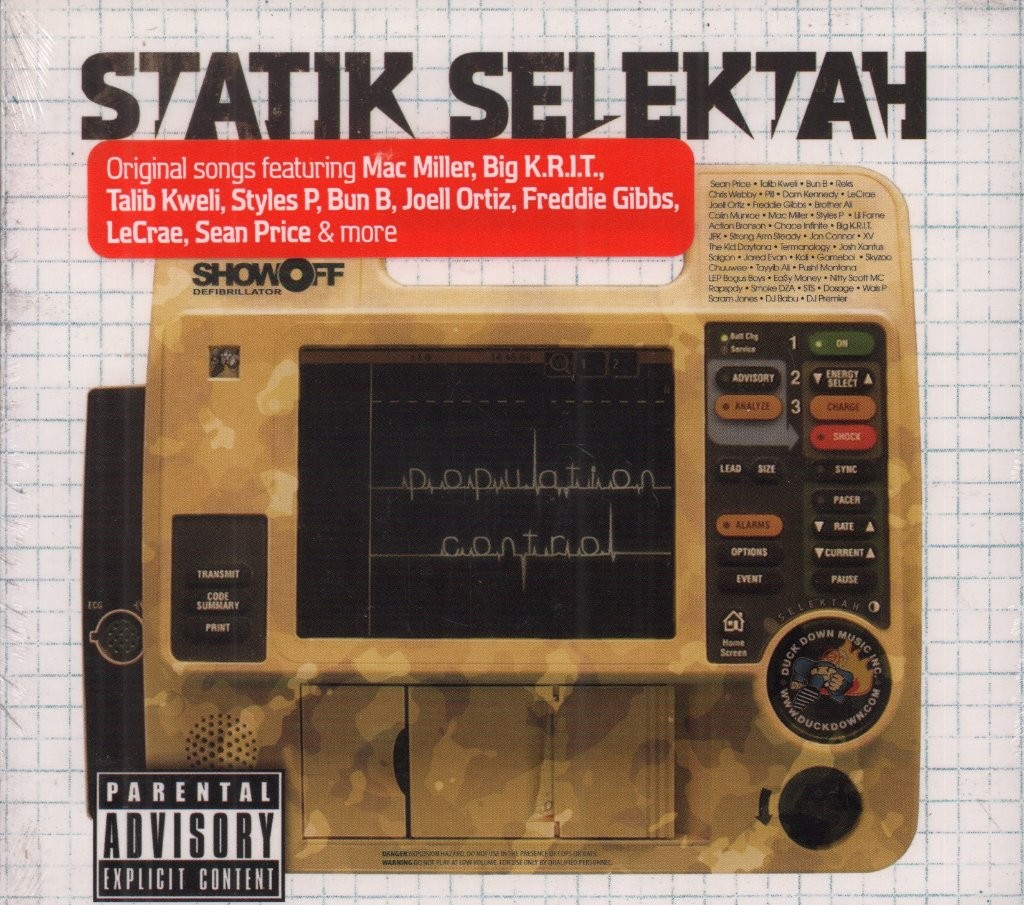 Statik Selektah Population Control CD USA Duck Down 2011 in digipak sealed has