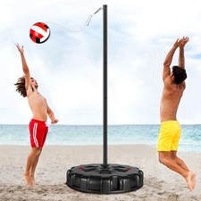 Tetherball Ball and Rope Set- Heavy-duty Tetherball Ball with Rope and Carabinee