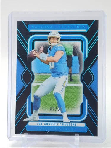 JUSTIN HERBERT 2024 NATIONAL TREASURES MIDNIGHT CHARGERS SSP /20 Q4186